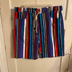 The Fresh Prints Of Bel Air Drill Clothing Striped Twill 90's Style Shorts XL